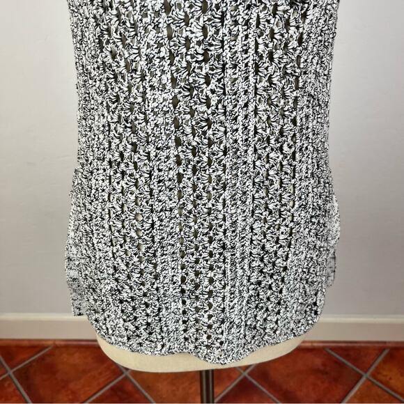 Theory Meenaly Black and White Knit Tunic - Picture 5 of 8
